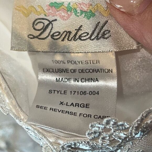 Dentelle Lace Slip Nightie Women’s Size XL Soft Pink Corset Front And Back - Picture 4 of 7